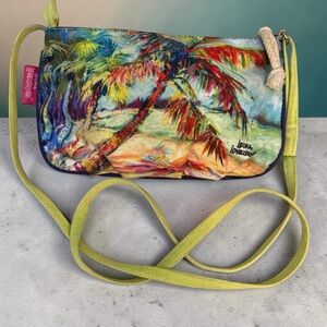 Leoma Lovegrove tropical palm tree neon crossbody bag